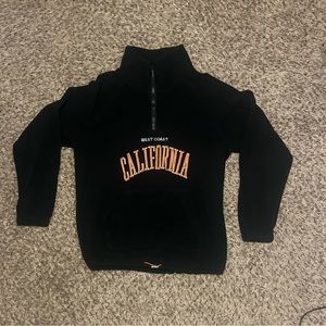 West coast California black 1/4 zip, 36, small